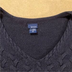 Basic Editions Navy Blue V-neck Sweater Size 2X